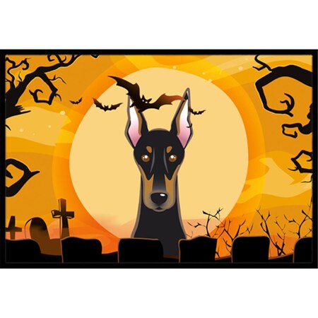 Jensendistributionservices Halloween Doberman Indoor & Outdoor Mat, 24 x 36 in. MI2556806